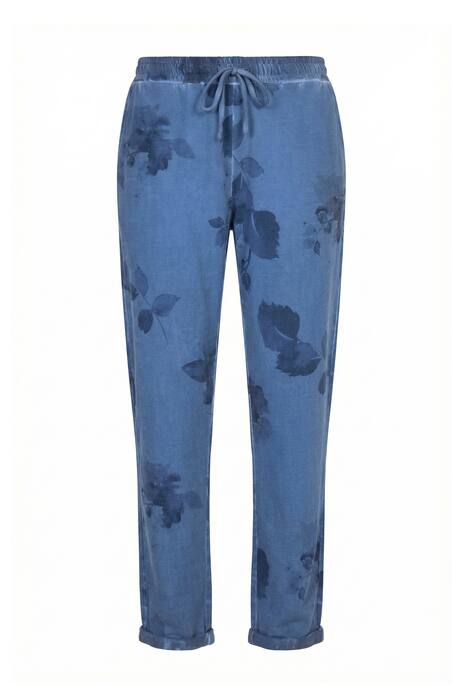Floral Denim Look Joggers