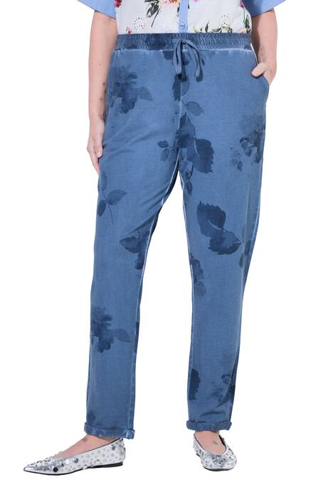 Floral Denim Look Joggers
