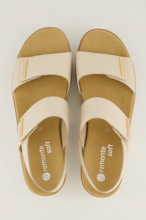 Remonte Ledersandalen, Plateausohle, Klett, Weite F 1/2