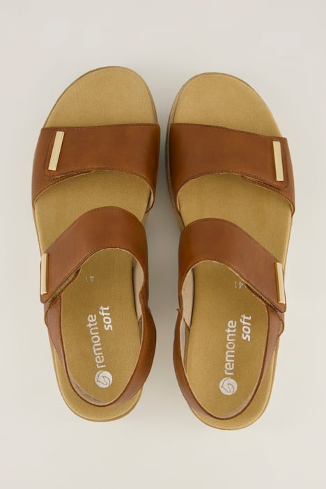 Remonte Ledersandalen, Plateausohle, Klett, Weite F 1/2