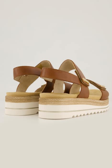 Remonte Ledersandalen, Plateausohle, Klett, Weite F 1/2