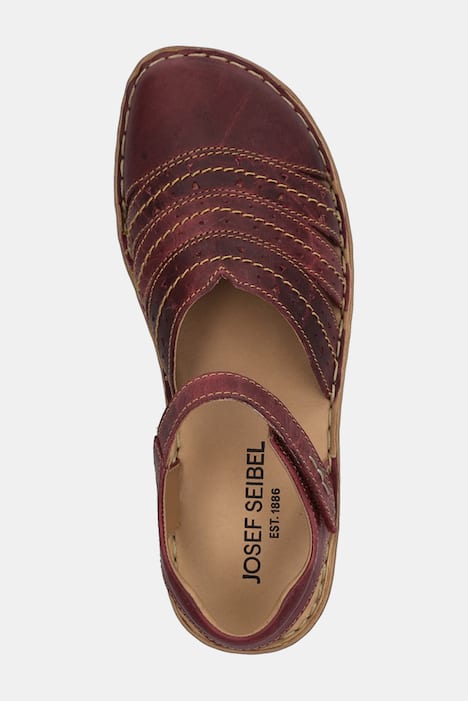 Leren sandalen, Josef Seibel, klittenbandsluiting, wijdte G