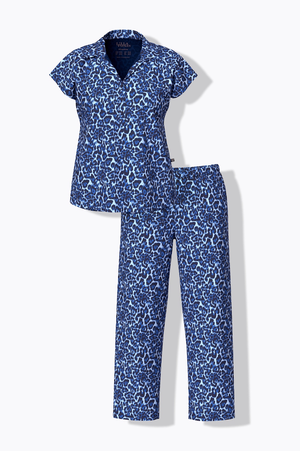 Stora storlekar Pyjamas, Dam, blå, storlek: 54/56, Viskos, Ulla Popken