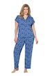 Pyžamo, leopardí vzor, košilový límec, polodlouhý rukáv
