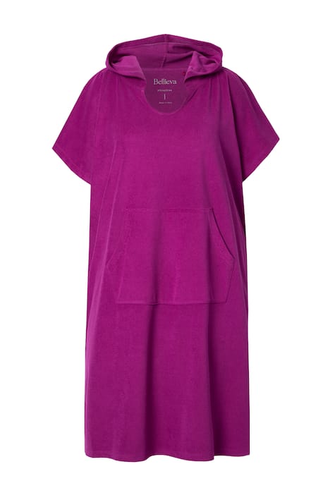 Froté pončo, kapuce, druky po stranách