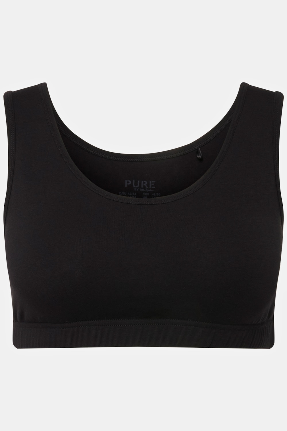 Stora storlekar Bustier, Dam, svart, storlek: 42/44, Bomull, Ulla Popken