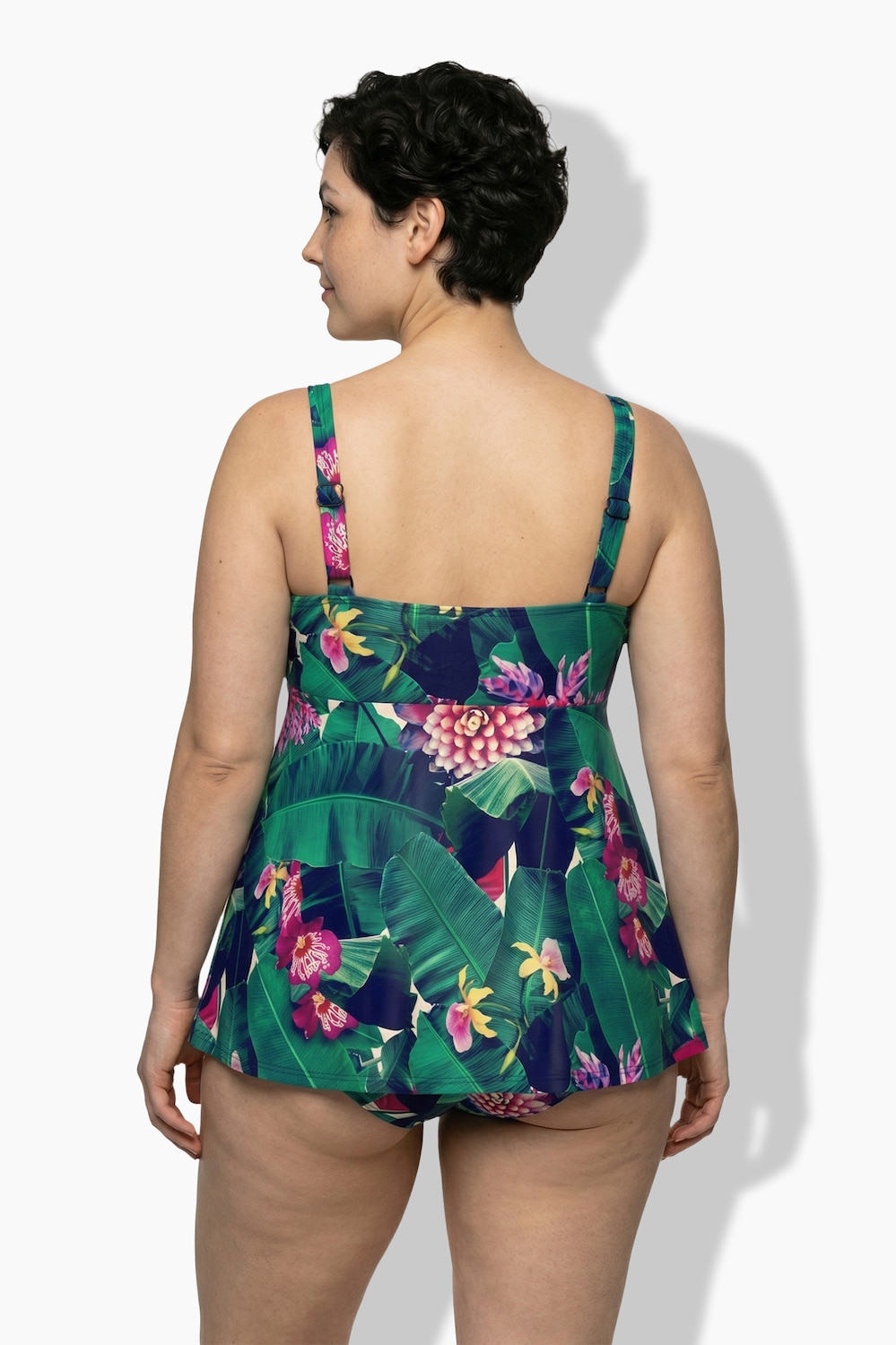 Stora storlekar Tankini, Dam, turkos, storlek: 54, Polyester/Elastan, Ulla Popken