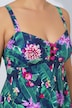 Tankini con fiori, materiale riciclato, spalline regolabili e coppe morbide