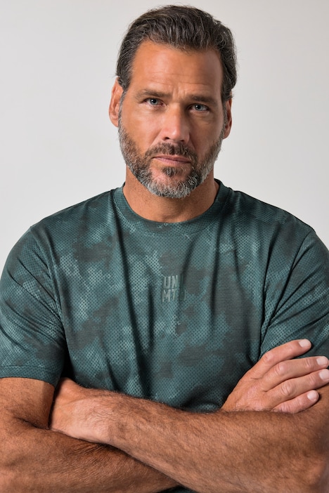 T-Shirt, Fitness, Halbarm, Camo-Print, QuickDry, bis 7 XL