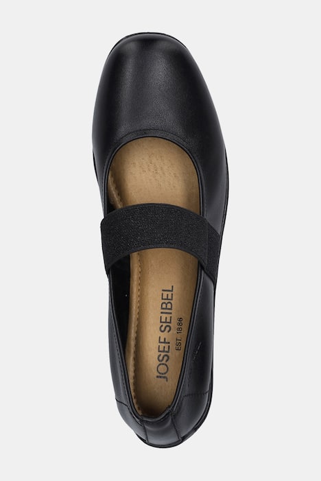 Læderballerinaer, Josef Seibel, elastikrem, bredde G