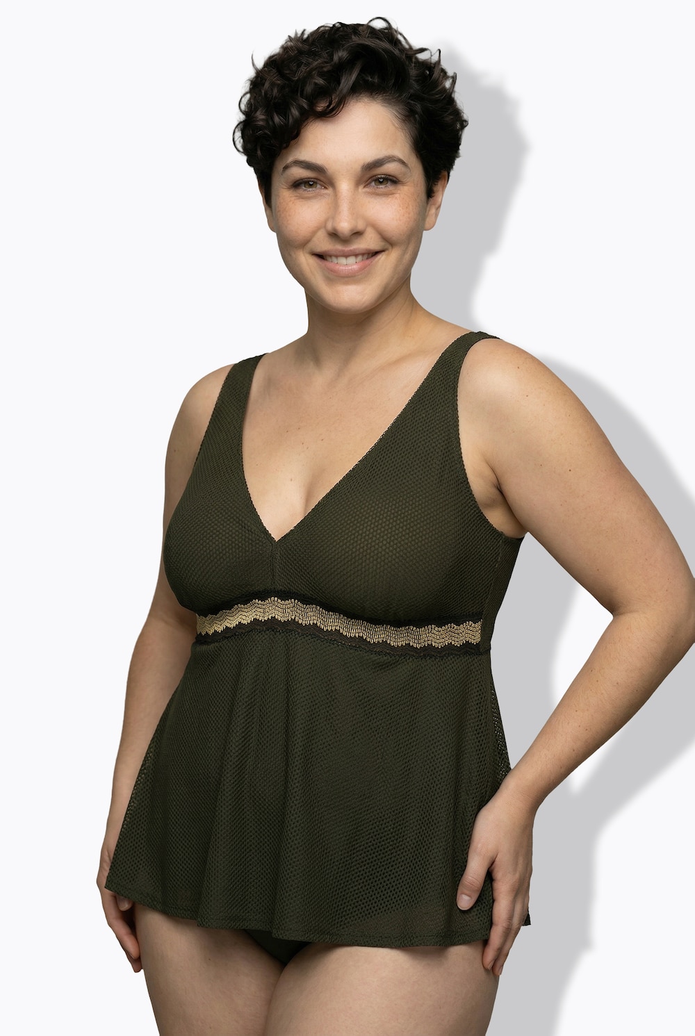 Tankini, Zierband, Softcups, Träger verstellbar, recycelt