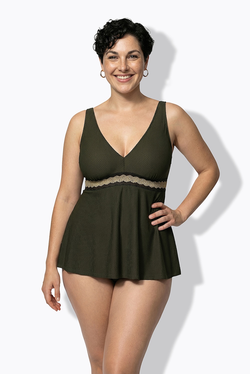 Tankini, Zierband, Softcups, Träger verstellbar, recycelt