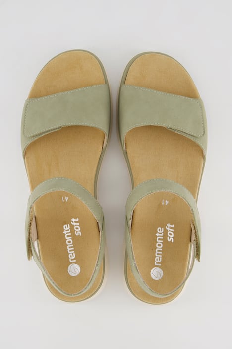 Remonte leren sandalen, Lite & Soft, klittenband, wijdte F 1/2