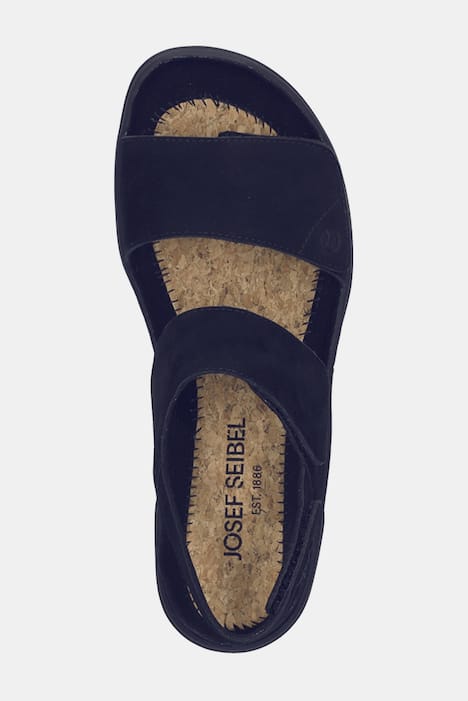 Leren blotevoetensandalen, Josef Seibel, klittenbandsluiting, wijdte G