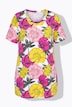 T-shirt dal taglio svasato con fantasia floreale e mezze maniche