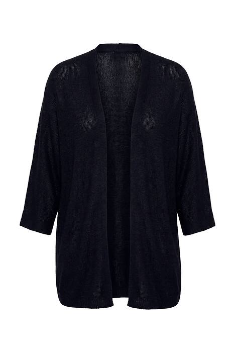 3/4 Sleeve Fine Knit Cardigan