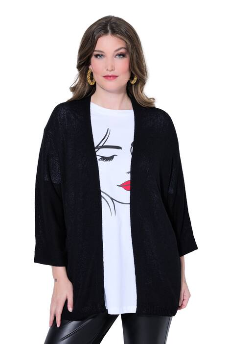 3/4 Sleeve Fine Knit Cardigan