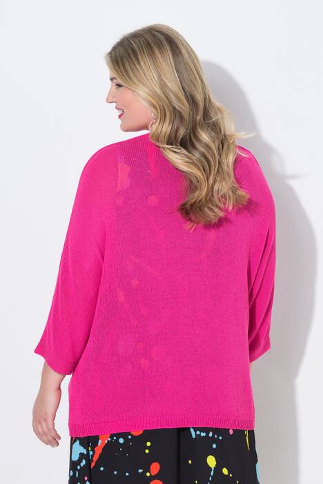 neuletakki, avonainen malli, 3/4-pituiset lepakkohihat