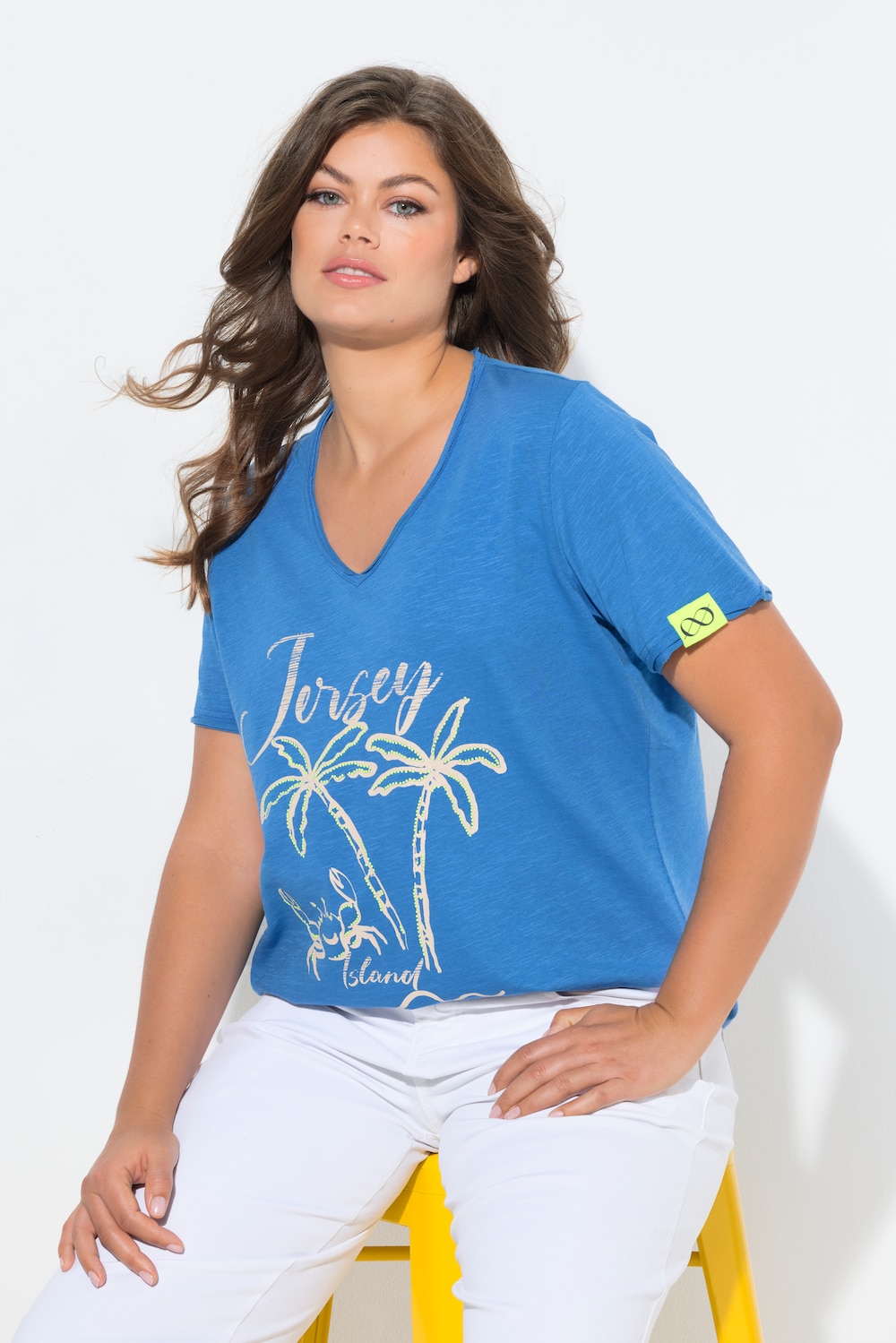 T-Shirt, V-Ausschnitt, 1/2 Arm, OEKO-TEX MIG