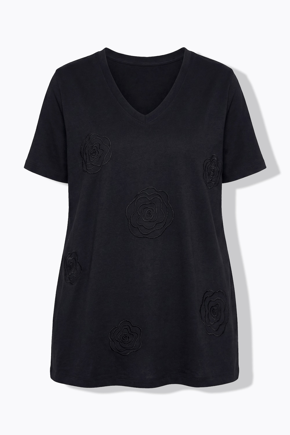 Stora storlekar Topp, Dam, svart, storlek: 54, Bomull, Mia Moda