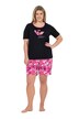 Pyžamo, motiv plameňáka, kulatý výstřih, polo rukávy, šortky