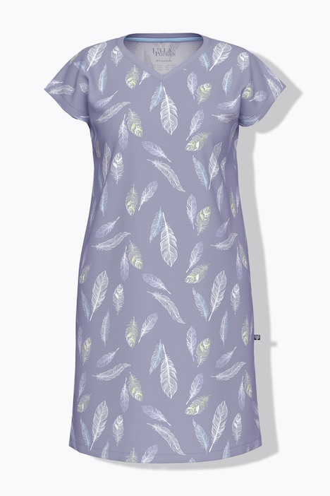 Camisetas grandes, pack de 2, plumas, cuello redondo/escote en V, media manga