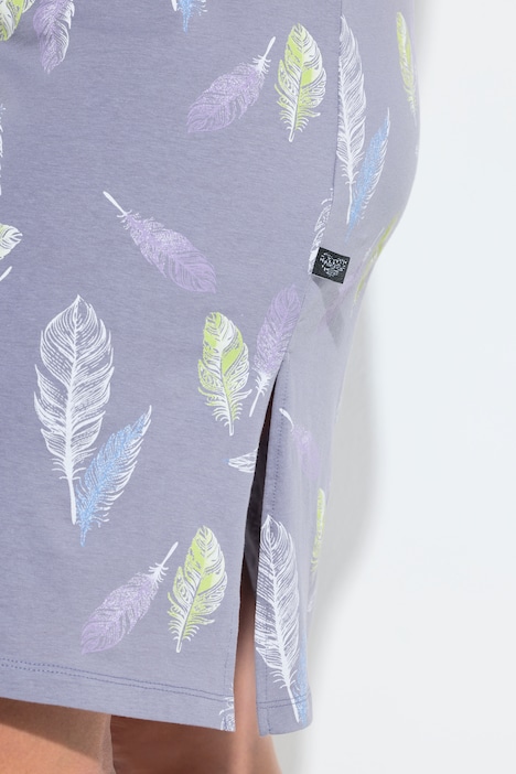 Camisetas grandes, pack de 2, plumas, cuello redondo/escote en V, media manga