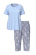 Pyžamo, potisk s pírky, kulatý výstřih, polodlouhý rukáv