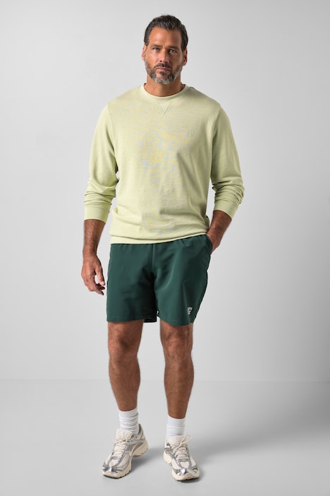 Bluza, fitness, gładka dzianina, haft i nadruk, do rozm. 7XL