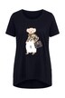 T-Shirt, A-Linie, Glitzer auf dem Teddybär