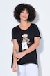 T-Shirt, A-Linie, Glitzer auf dem Teddybär
