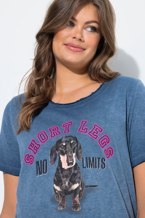 T-shirt, Cool Dyed, 1/2 Arm,  Hundeprint