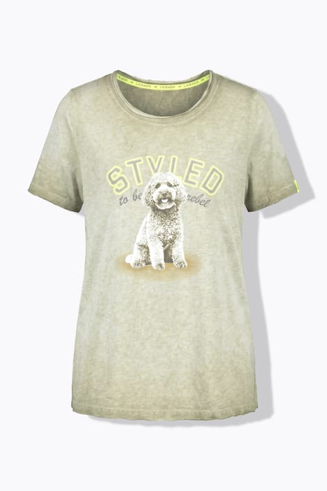 T-shirt, Cool Dyed, 1/2 Arm,  Hundeprint