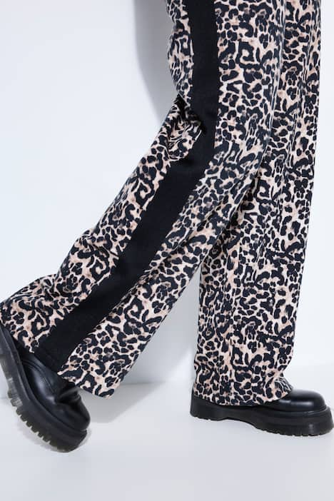 Sweat-Hose, gerades Bein, Leo mit Streifen