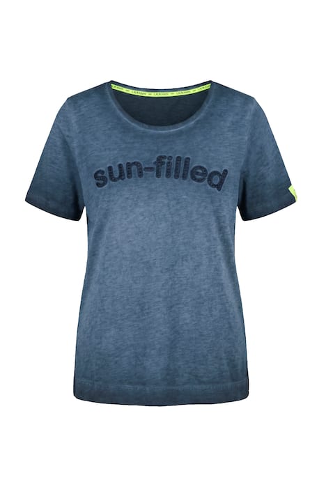 Tričko, kulatý výstřih, 1/2 rukáv, výšivka na lemu