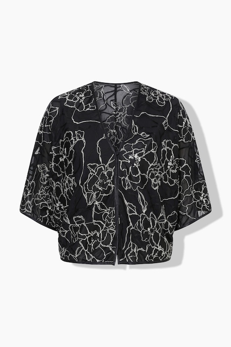 Bolero, Seidenmix, Oversized, Fledermausarm