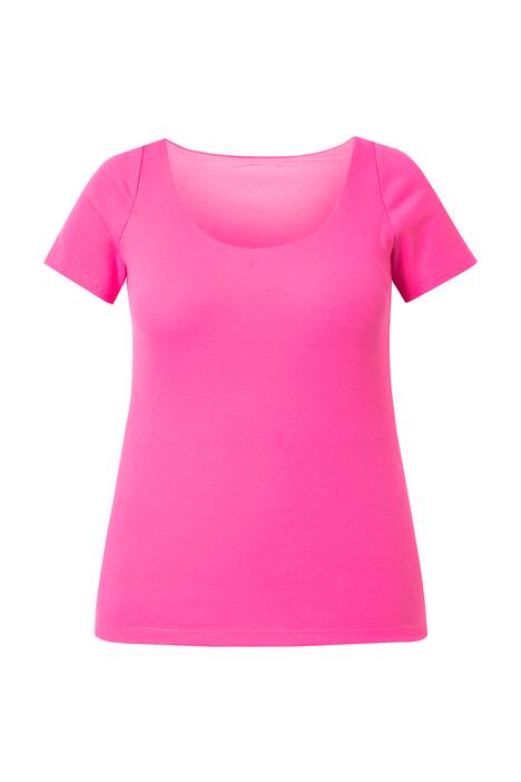 Tričko se všitou podprsenkou, integrovaná podprsenka, V výstřih, polodlouhý rukáv