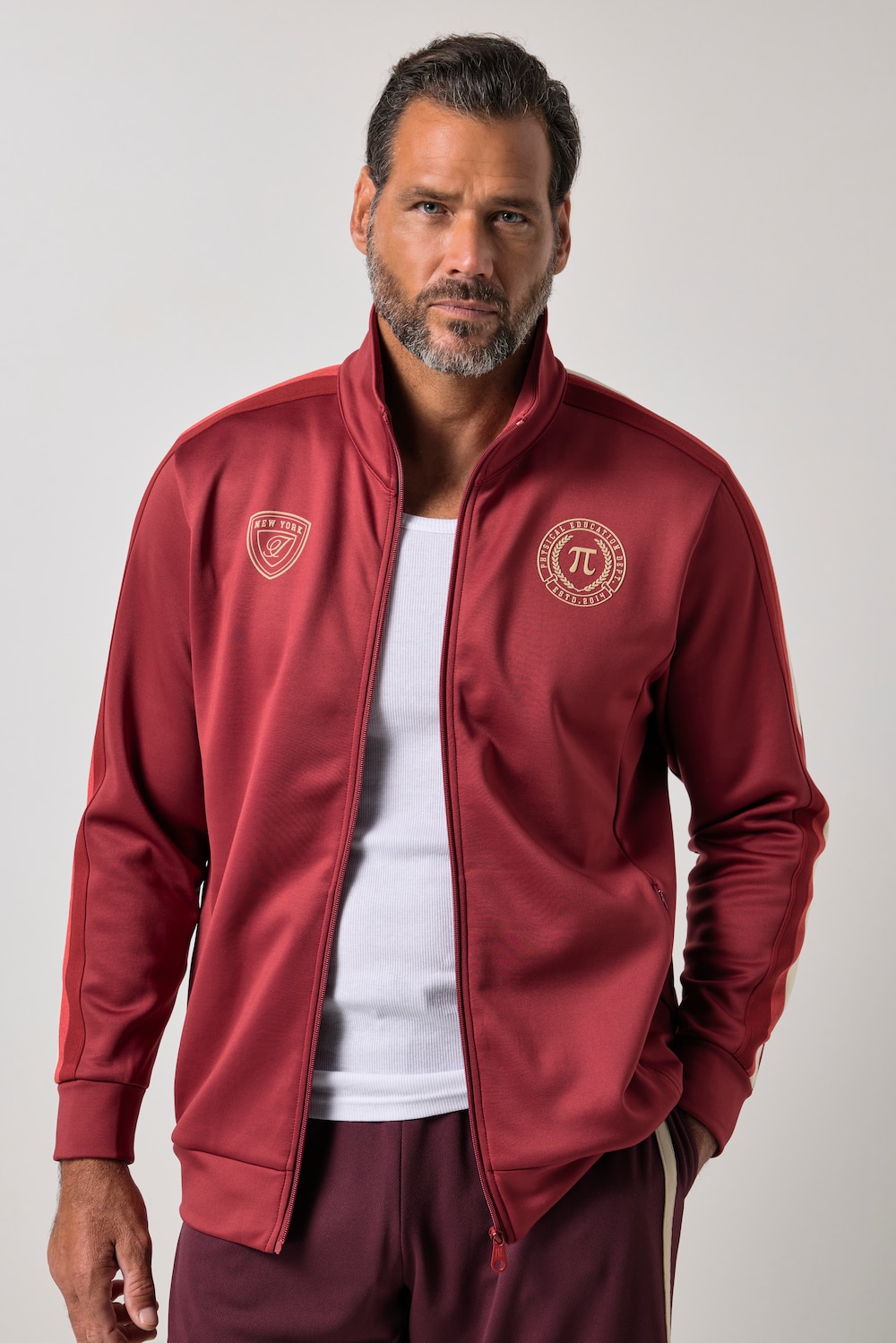 Sweatjacke FLEXNAMIC®, Fitness, Brustprints, bis 7 XL