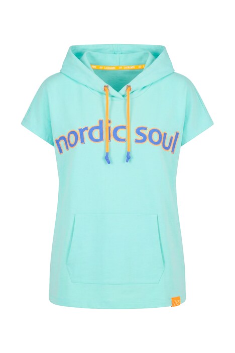 Mikina, polo rukáv,kapuce