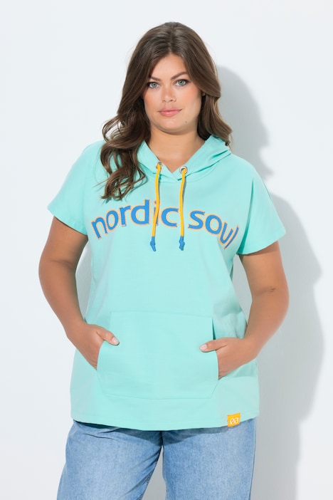 Sweat-shirt, 1/2 manche, capuche