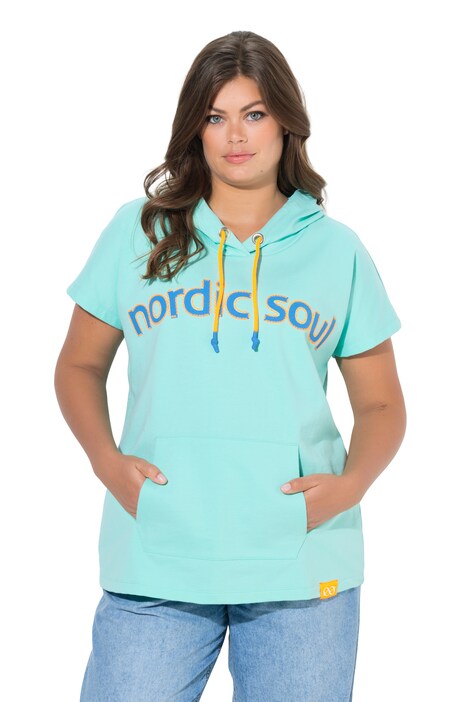 Mikina, polo rukáv,kapuce