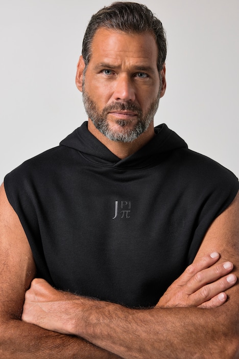 Hoodie Bauchfit, Fitness, ärmellos, Kapuzensweater, bis 7 XL