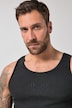 Tank top, dżersej prążkowany, nadruk na piersi, vintage, do rozm. 8 XL