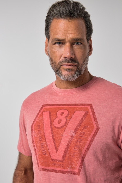 T-Shirt, Halbarm, Brustprint, Vintage Look, bis 8 XL