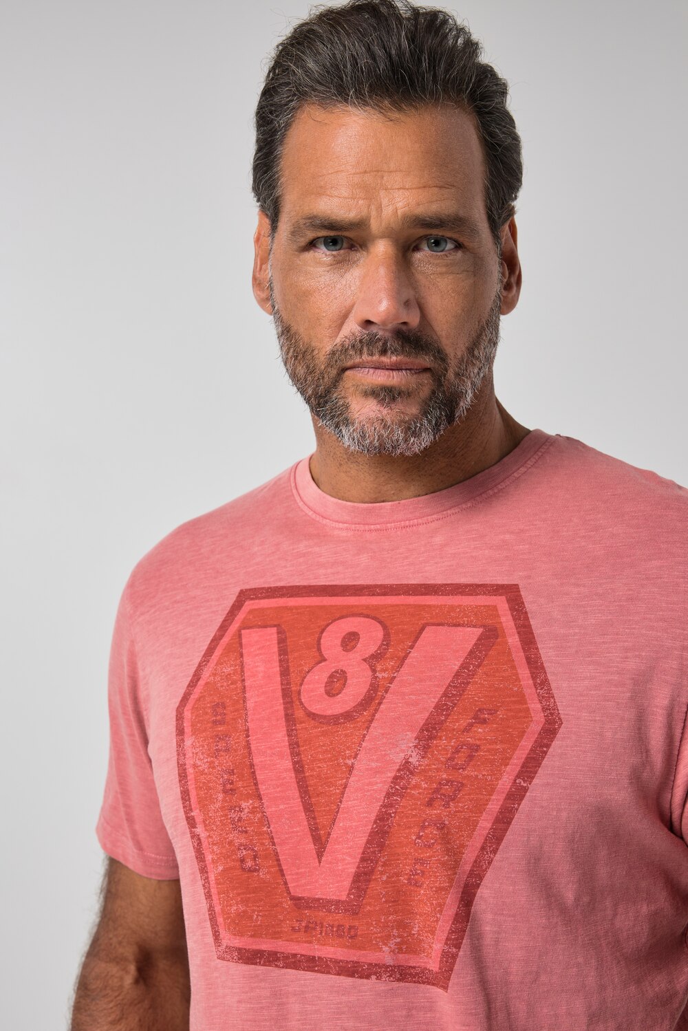 Stora storlekar T-shirt med kort ärm, Her, röd, storlek: XXL, Bomull, JP1880