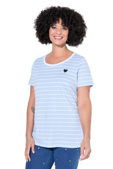 Striped Heart Logo Tee