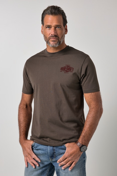 T-shirt, korte mouwen, print op de borst, tot 8XL