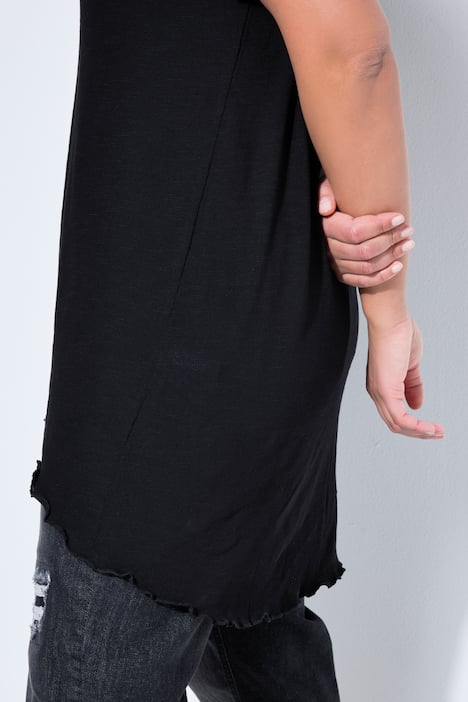 Strickshirt, A-Linie, Halbarm, Feinstrick