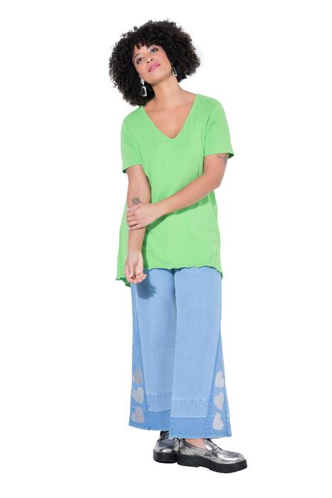 Short Sleeve Fine Knit Tunic