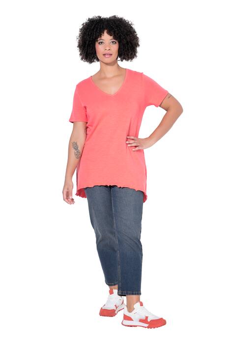 Strickshirt, A-Linie, Halbarm, Feinstrick